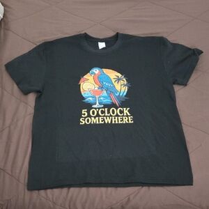 NEW>> Unisex XL Margaritaville Jimmy Buffet Themed Bllack T-Shirt